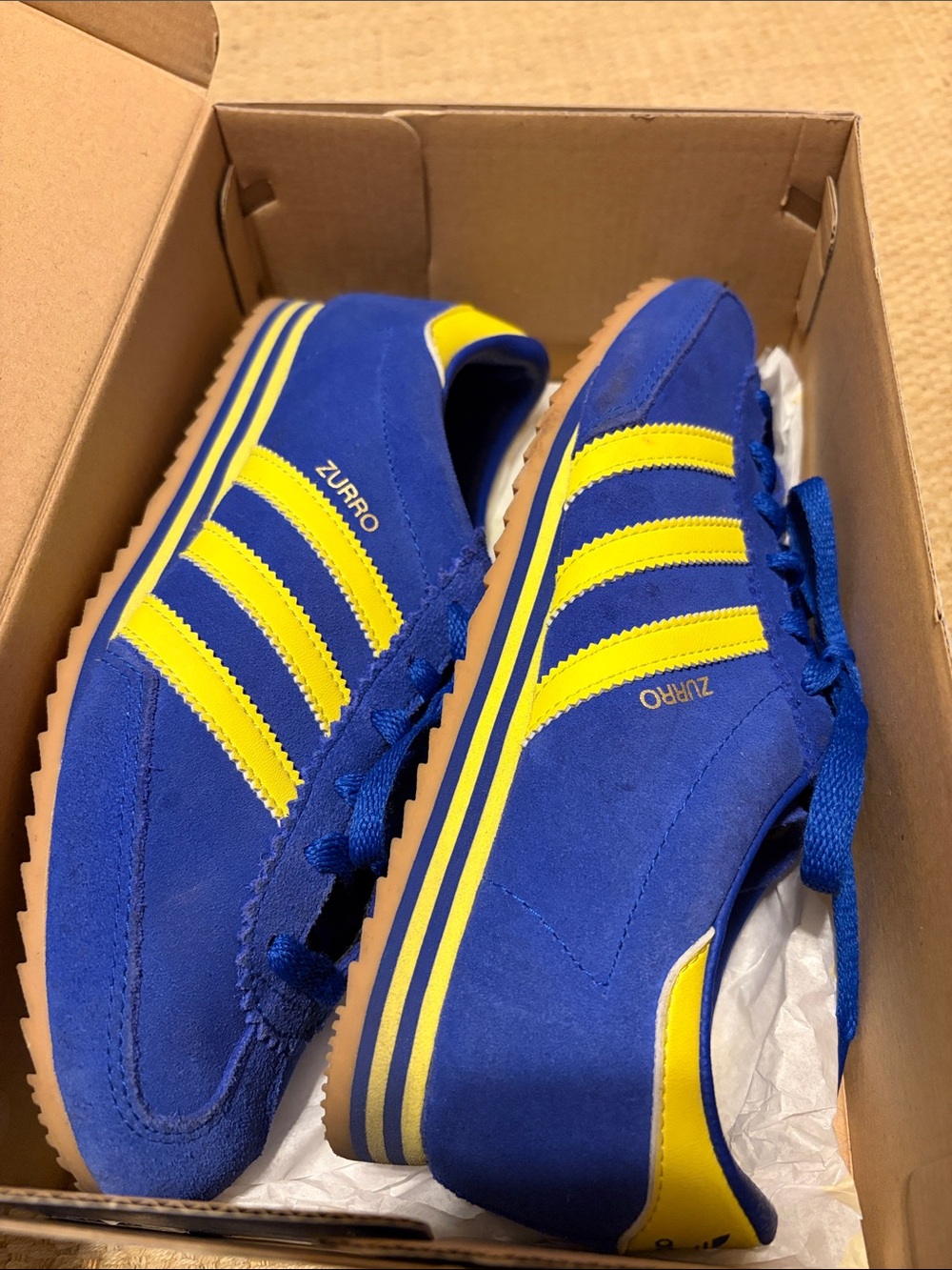 Women's Blue and Yellow Retro Athletic Sneakers